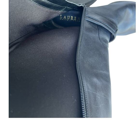 Ralph Lauren Tall Black Leather Boots - Size 7.5 - Picture 9 of 10